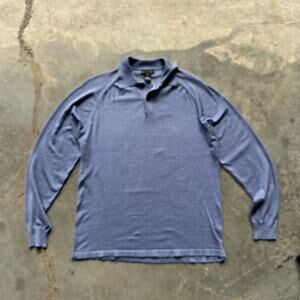 Anthology Polo Sweater Men's Medium Blue Long Sleeve Polo Shirt Pullover